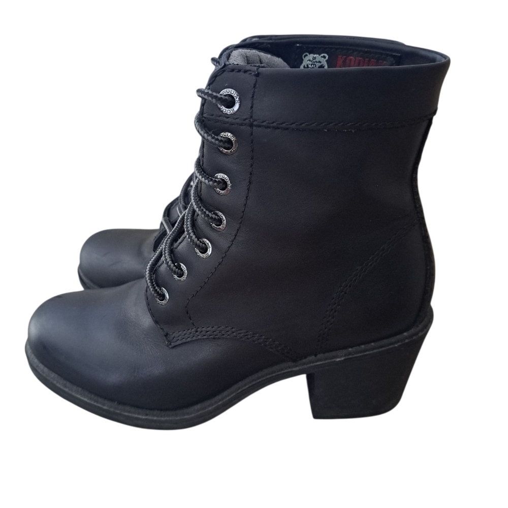 Kodiak Women's Waterproof Black Leather Ankle Boots Canada's Boots Size 7 - Picture 3 of 13